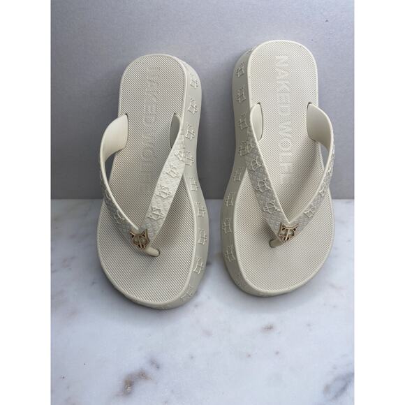 Nakedwolfe Womens Shoes EU Size 38-39 Holiday Platform Chunky Flip Flop Sandals - Picture 10 of 12